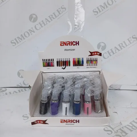 PACK TO CONTAIN APPROX. 24 X ENRICH MT3 E-CIGARETTE ATOMIZERS - COLOURS VARY