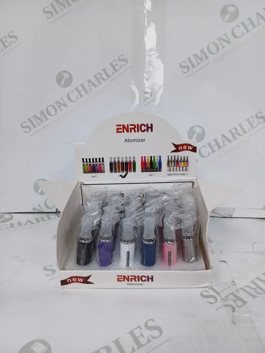 PACK TO CONTAIN APPROX. 24 X ENRICH MT3 E-CIGARETTE ATOMIZERS - COLOURS VARY