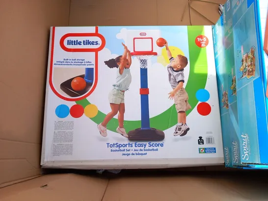 BRAND NEW BOXED LITTLE TIKES TOTSPORTW EASY SCORE BASKETBALL SET