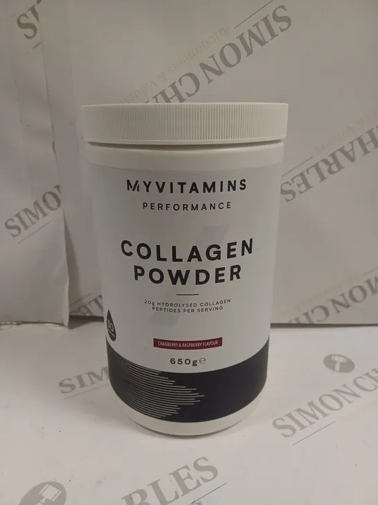 SEALED MY VITAMINS PERFORMANCE COLLAGEN POWDER - CRANBERRY & RASPBERRY 650G 