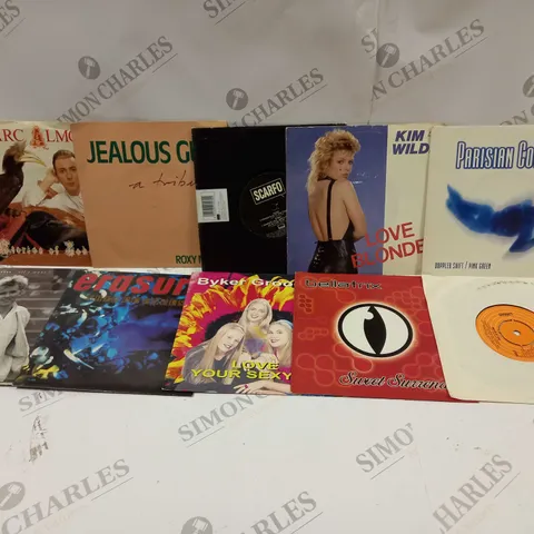 APPROX. 10 X ASSORTED MUSIC VINYL'S - SMALLER SIZED. ARTISTS VARY 