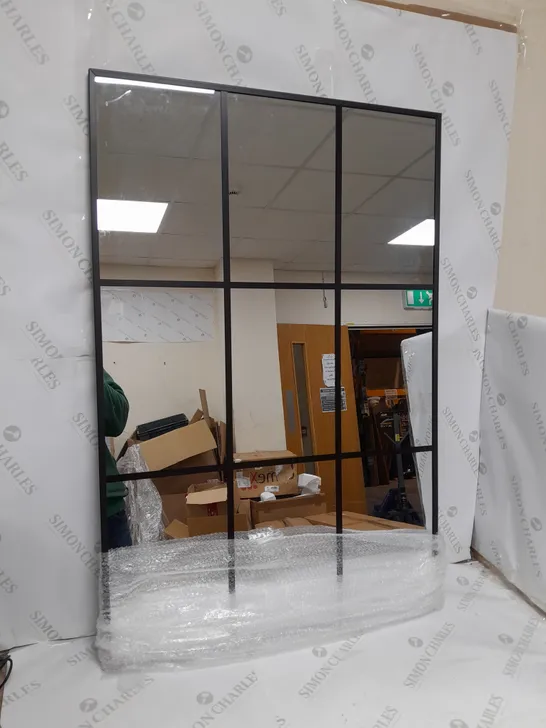 BOXED CINO WINDOW PANE MIRROR - BLACK - COLLECTION ONLY RRP £45