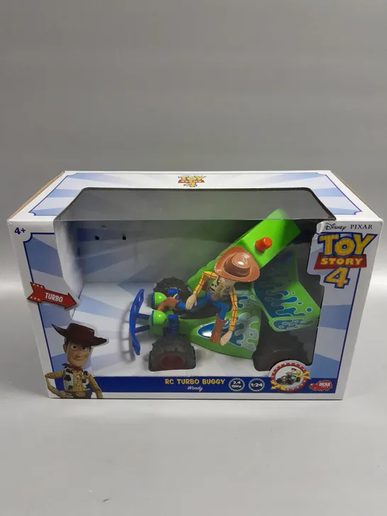 DISNEY PIXAR TOY STORY 4 RC TURBO BUGGY WOODY RRP £35