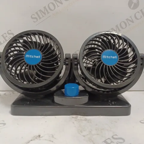 BOXED MITCHELL DOUBLE HEADED VEHICLE FAN HX-T304