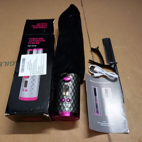 BOXED CORDLESS AUTOMATIC HAIR CURLER