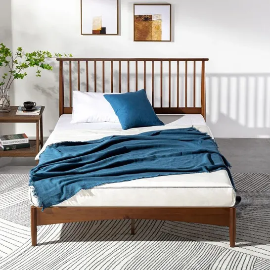 BOXED KILGO SOLID WOOD BEDFRAME // SIZE: DOUBLE (1 BOX)