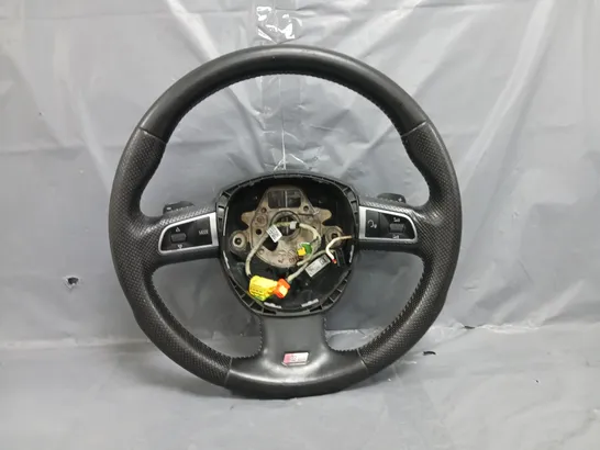 AUDI A3 2009 2.0 TDI S LINE MK2 MULTIFUNCTION LEATHER STEERING WHEEL 