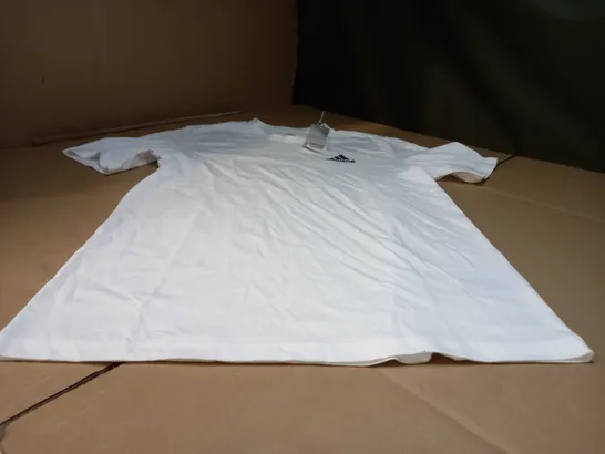 ADIDAS WHITE/LOGO TEE - SMALL