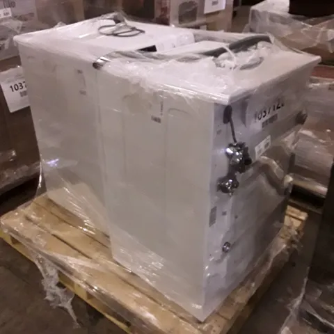 PALLET OF TWO ASSORTED WHITE GOOD APPLIANCES TO INCLUDE; CANDY ULTRA HCU14102DE FREESTANDING WASHING MACHIN CANDY SMART PRO FREESTANDING WASHING MACHINE WHITE