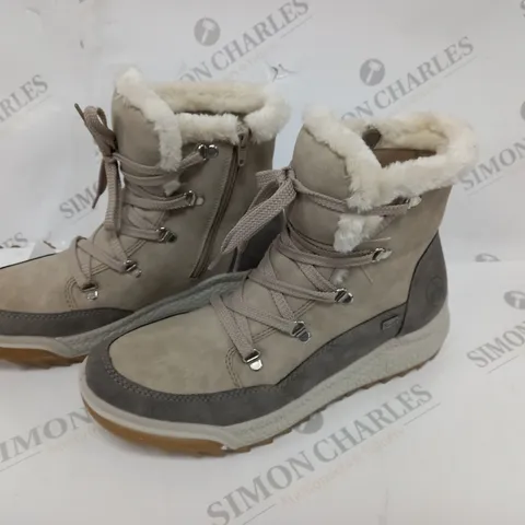 RIEKER BEIGE HIKING BOOTS - 8