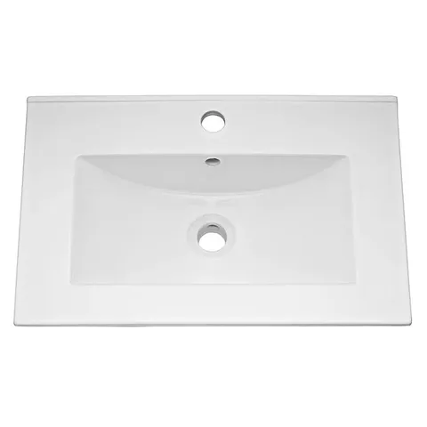 BOXED CAILLEN MINIMALIST BASIN 600mm, SIZE: 85cm H X 60cm W - WHITE