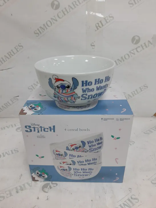 BOX OF 4 STITCH CEREAL BOWLS 