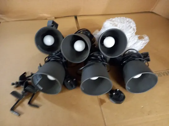 LOT OF 6 GREY IKEA HEKTAR WALL LIGHTS