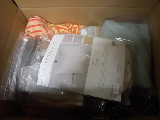 LARGE BOX OF ASSORTED PILLOWS AND DUVETS 