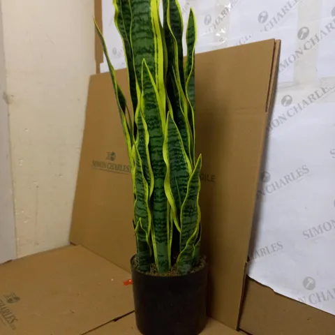 LEAF ARTIFICIAL TROPICAL SNAKE PLANT 90CM