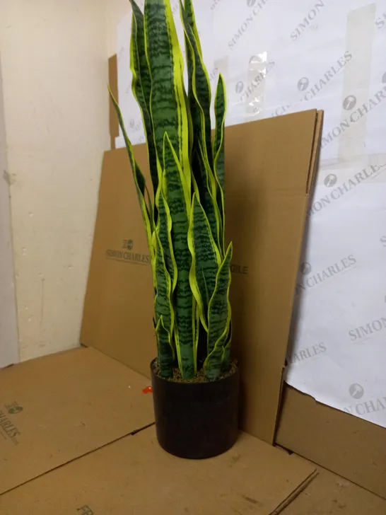 LEAF ARTIFICIAL TROPICAL SNAKE PLANT 90CM