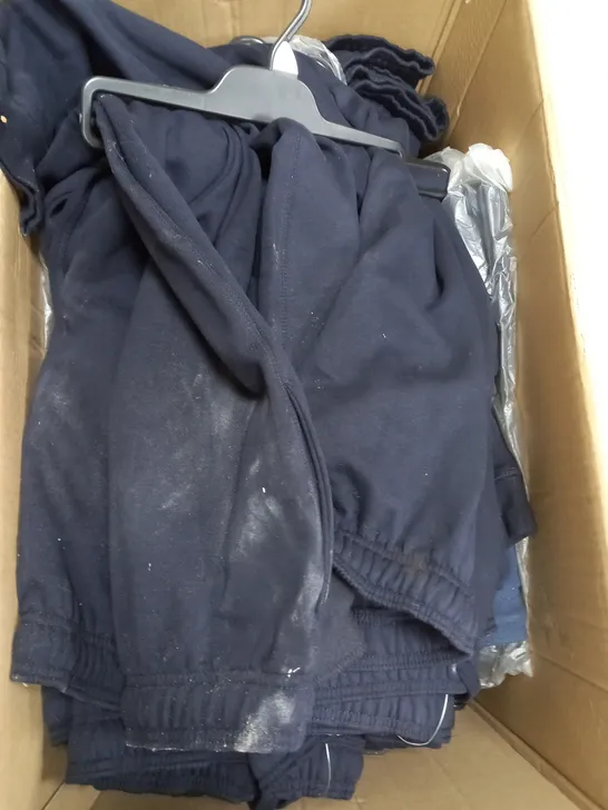 BOX OF APPROX 50 F&F 2 PACK OF NAVY& BLUE JOGGERS IN VARIOUS KIDS SIZES