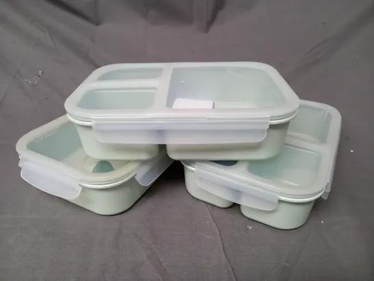 BOXED LOCK & LOCK SET OF 3 BENTO LUNCH BOXES