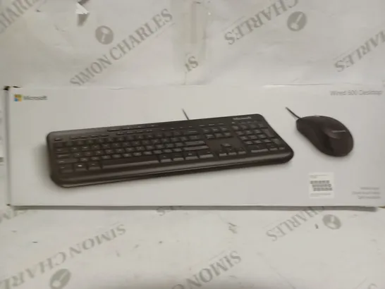 MICROSOFT WIRED 600 DESKTOP KEYBOARD & MOUSE SET - BLACK 