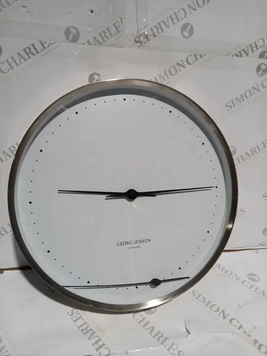 GEORG JENSEN DENMARK CLOCK WITH SILVER OUTLINE 