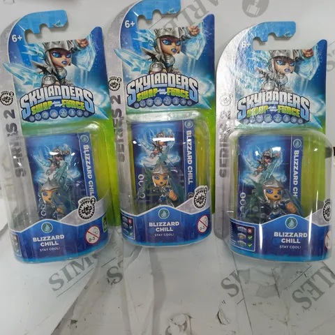 THREE SKYLANDERS BIZZARD CHILL FIGURES