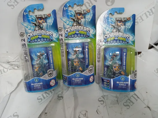 THREE SKYLANDERS BIZZARD CHILL FIGURES