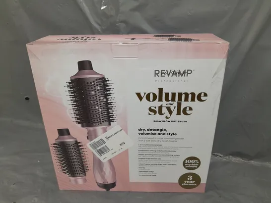 2 X BOXED REVAMP PROFESSIONAL VOLUME AND STYLE 1200W BLOW DRY BRUSH 