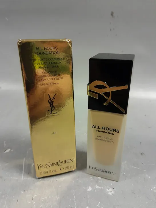 BOXED YSL LUMINOUS MATTE ALL HOURS FOUNDATION - 25ML