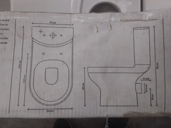 BOXED CAVALLY RIMLESS CLOSE COUPLED TOILET 