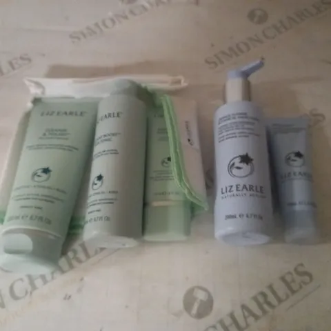 LIZ EARLE SET OF 6 ITEMS TO INCLUDE CLEANSER, TONIC, HAND WASH ETC