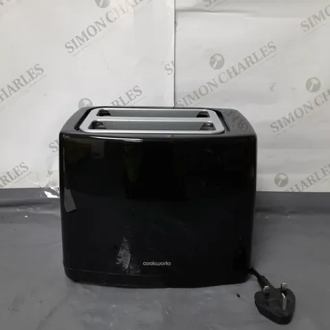 BOXED COOKWORKS BASIC 2 SLICE TOASTER BLACK