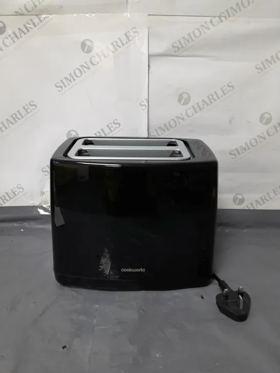 BOXED COOKWORKS BASIC 2 SLICE TOASTER BLACK