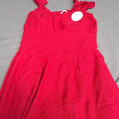 HOLLISTER RED SHORT POCKET DRESS - LARGE