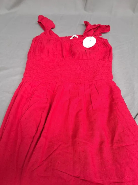 HOLLISTER RED SHORT POCKET DRESS - LARGE