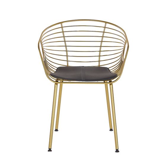 BOXED BONNEAU DINING CHAIR - GOLD FRAME FINISH