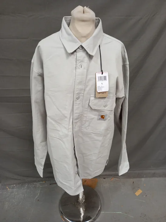 CARHARTT RENO SHIRT JACKET IN SONIC SILVER SIZE L