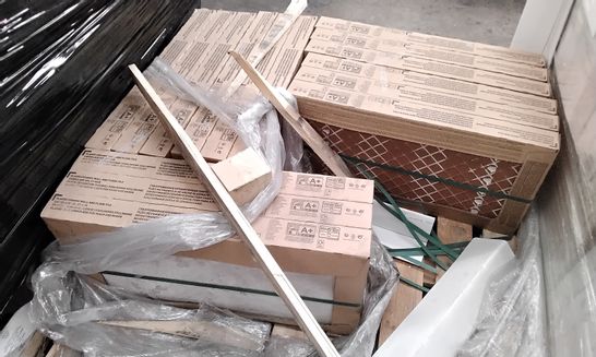 PALLET OF APPROXIMATELY 15 BOXES OF GLAZED CERAMIC WALL AND FLOOR TILES 