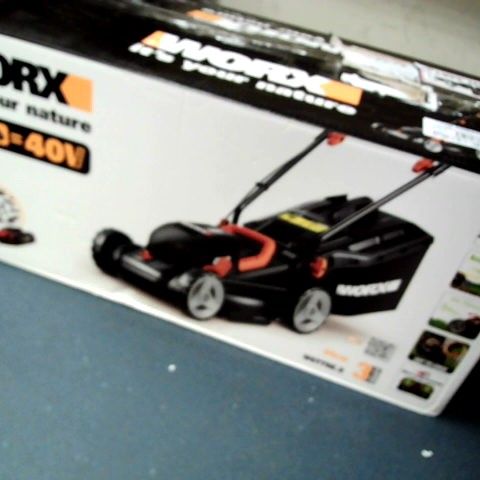 WORX CORDLESS 34CM DUAL BATTERY LAWN MOWER 