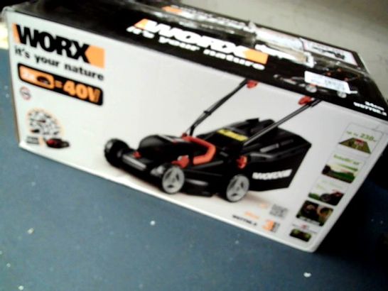 WORX CORDLESS 34CM DUAL BATTERY LAWN MOWER  RRP £199.99