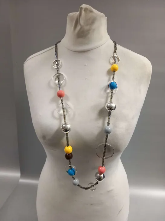 BRAND NEW BROWN PEPPER HANDBAGS JEWELLERY CONNECTION UK COLOURFUL AND HAPPY NECKLACE 