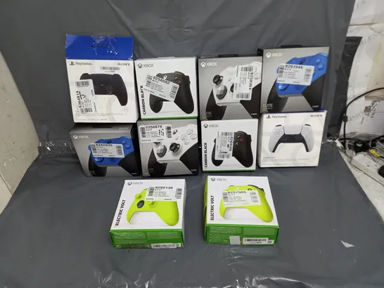 10 ASSORTED GAMING CONTROLLERS TO INCLUDE PLAYSTATION AND XBOX