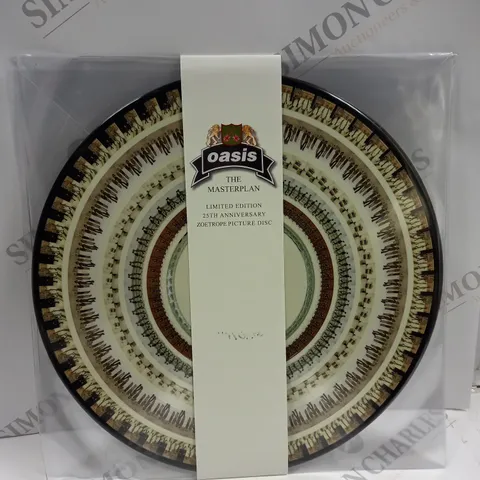 OASIS THE MASTERPLAN LIMITED EDITION 25TH ANNIVERSARY ZOETROPE PICTURE DISC VINYL 