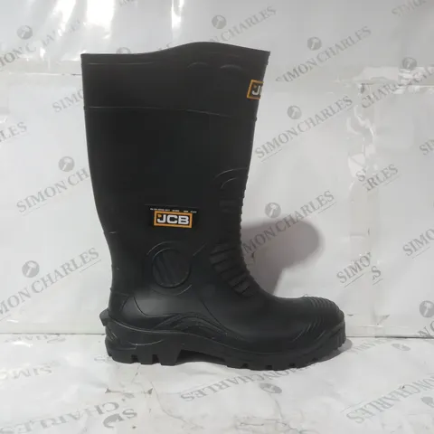 PAIR OF JCB HYDROMASTER SAFETY WELLINGTON WORK BOOTS IN BLACK SIZE 10