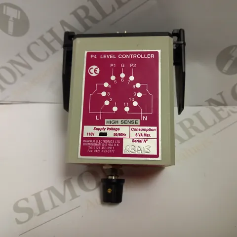 HAWKER ELECTRONIC P4-AC110 CONDUCTIVITY LEVEL CONTROLLER