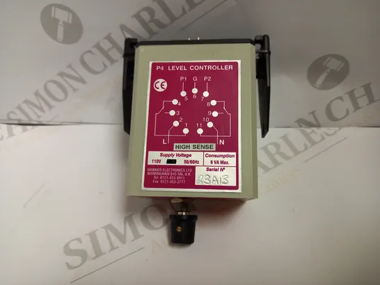 HAWKER ELECTRONIC P4-AC110 CONDUCTIVITY LEVEL CONTROLLER