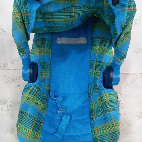 DESIGNER BABY/TODDLER PUSHCHAIR SEAT IN BLUE/GREEN