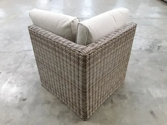 BOXED CORNER JOINING SOFA CHAIR - NATURAL