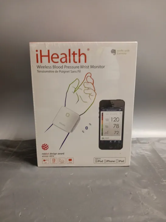 IHEALTH WIRELESS BLOOD PRESSURE WRIST MONITOR FOR IPOD, IPHONE AND IPAD