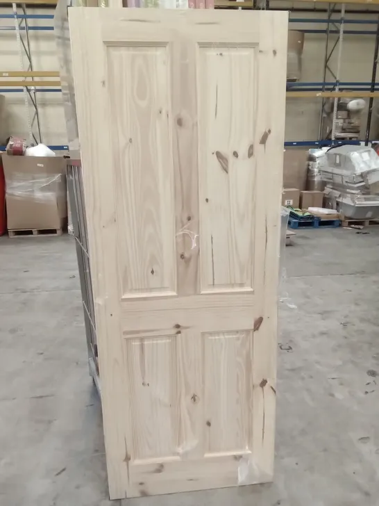 PACKAGED 762 X 1981MM GEOM 4 PANNEL KNOTTY PINE FIREDOOR INTERNAL DOOR 