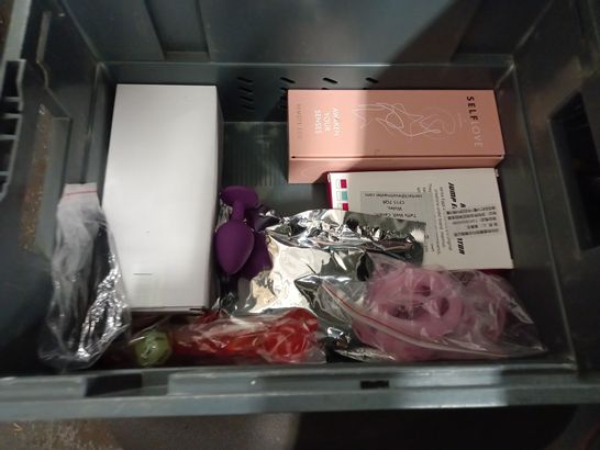 CRATE OF ASSORTED PERSONAL PLEASURE ITEMS 